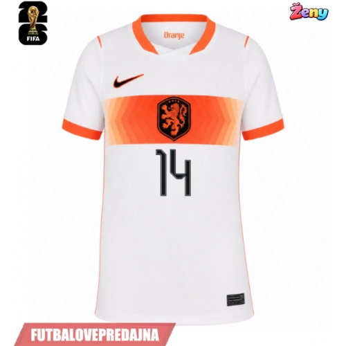 Lacne Ženy Futbalové dres Holandsko Tijjani Reijnders #14 MS 2026 Krátky Rukáv - Preč